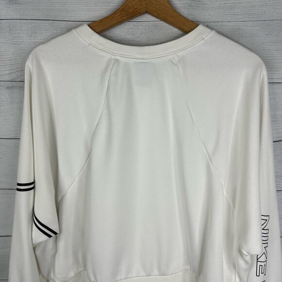 Nike Pro Womens size XL Dri-FIT Get Fit Crew Sweatshirt Cropped dd1955 White - Picture 5 of 8